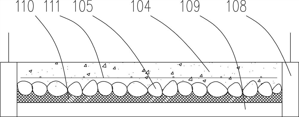 Construction method of mortar pebble ecological fishway