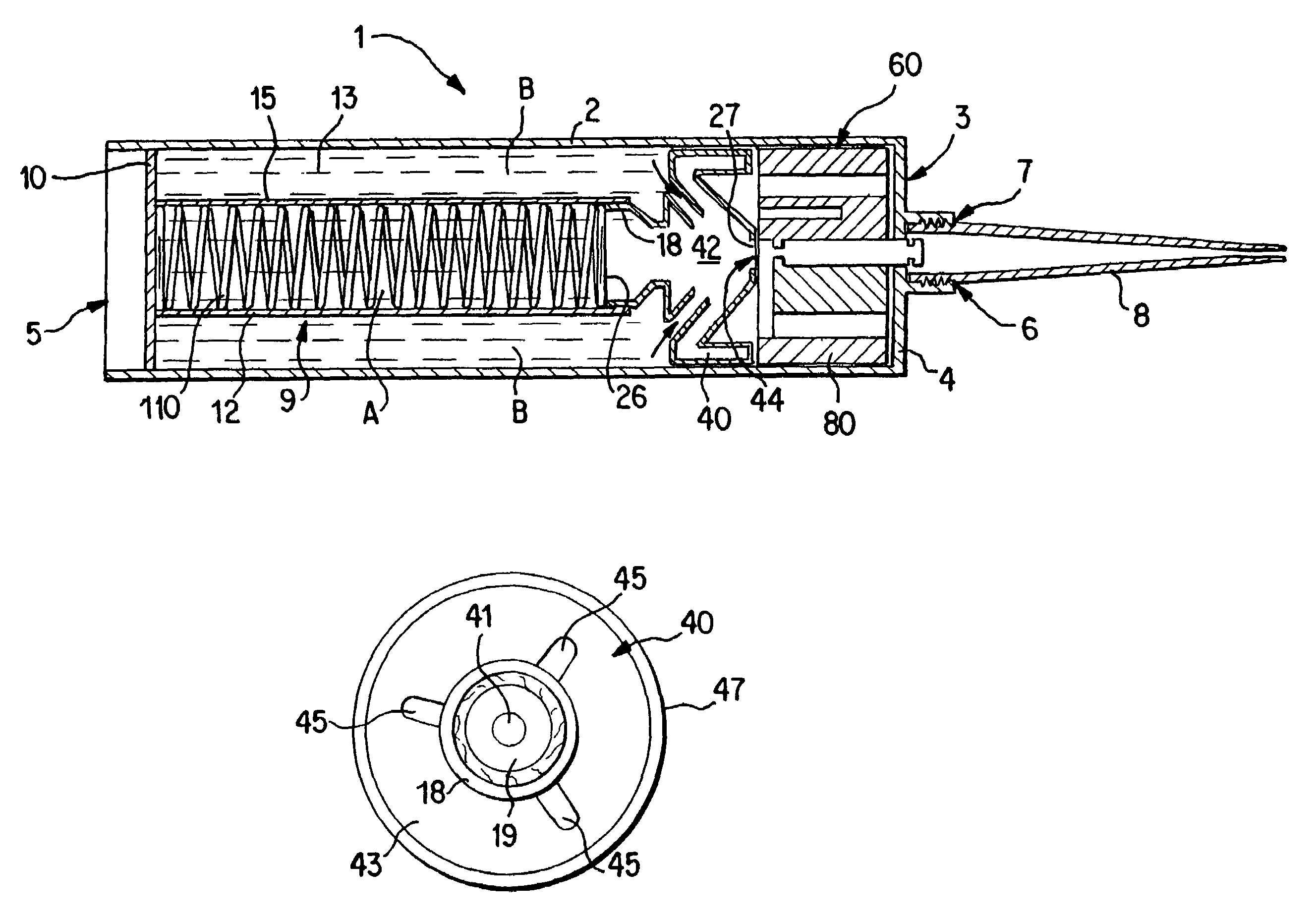 Apparatus and method for mixing and dispensing components of a composition