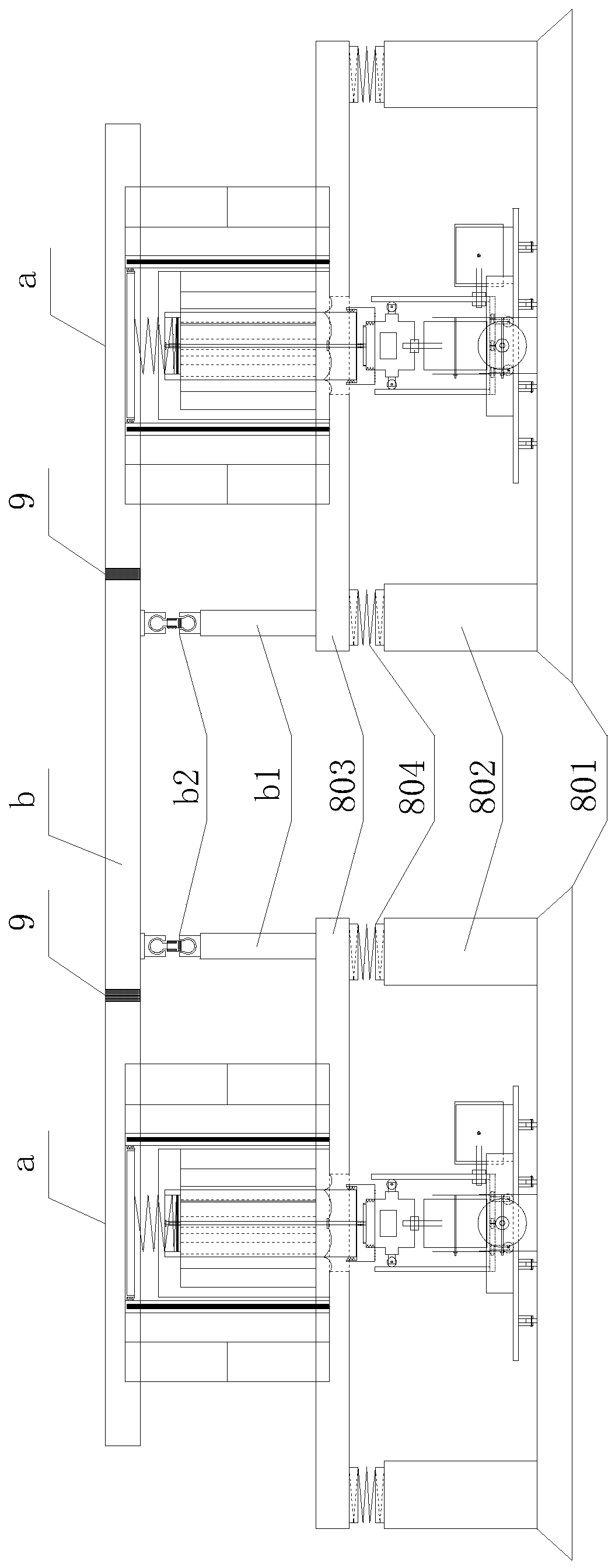 A continuous test device suitable for simulating multi-point seismic input boundaries