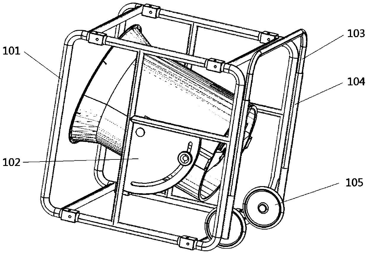 Lightweight fire-fighting movable induced draft fan