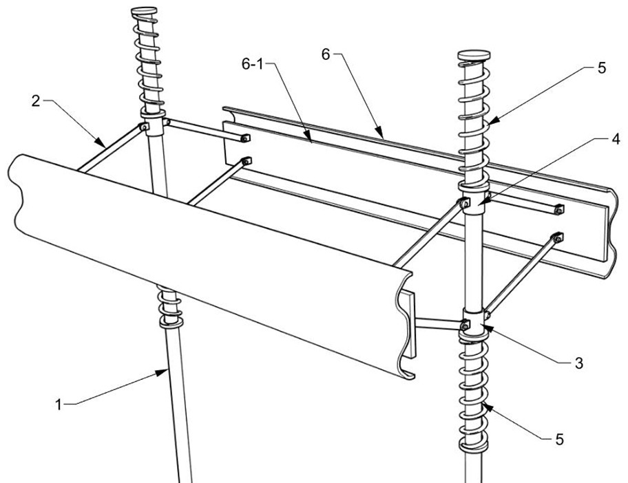 Double-resistance type expressway protection buffer device