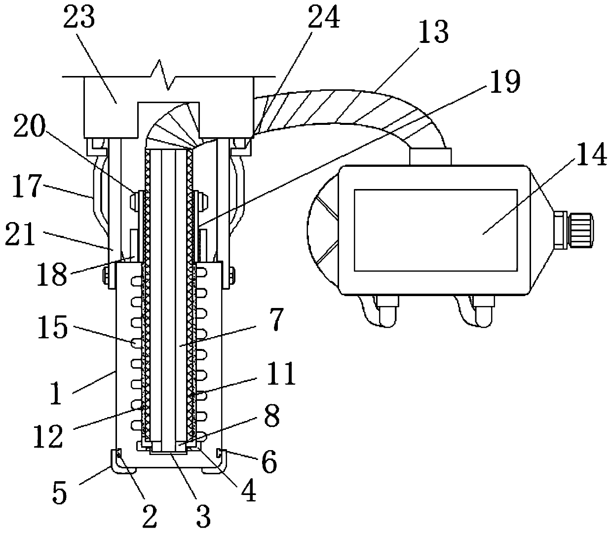 A stamping head with heat dissipation function for stamping