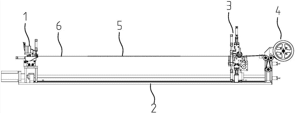 Threading machine used for inserting steel wire into core and threading method