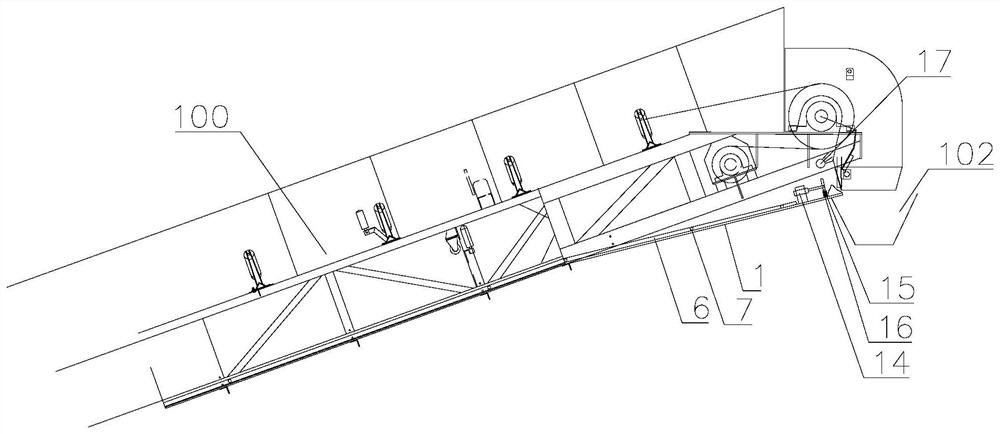 Automatic cleaning device for belt conveyor of mixing plant