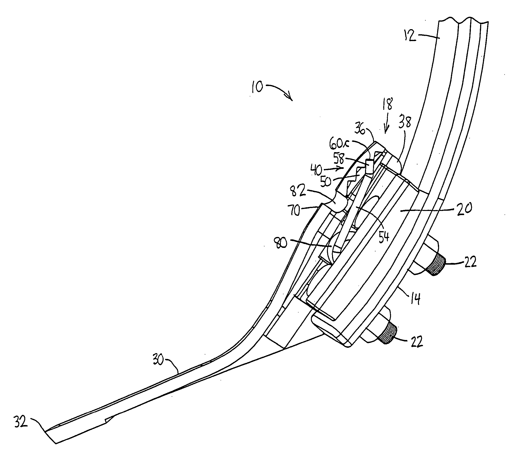 Knock-on sweep structure