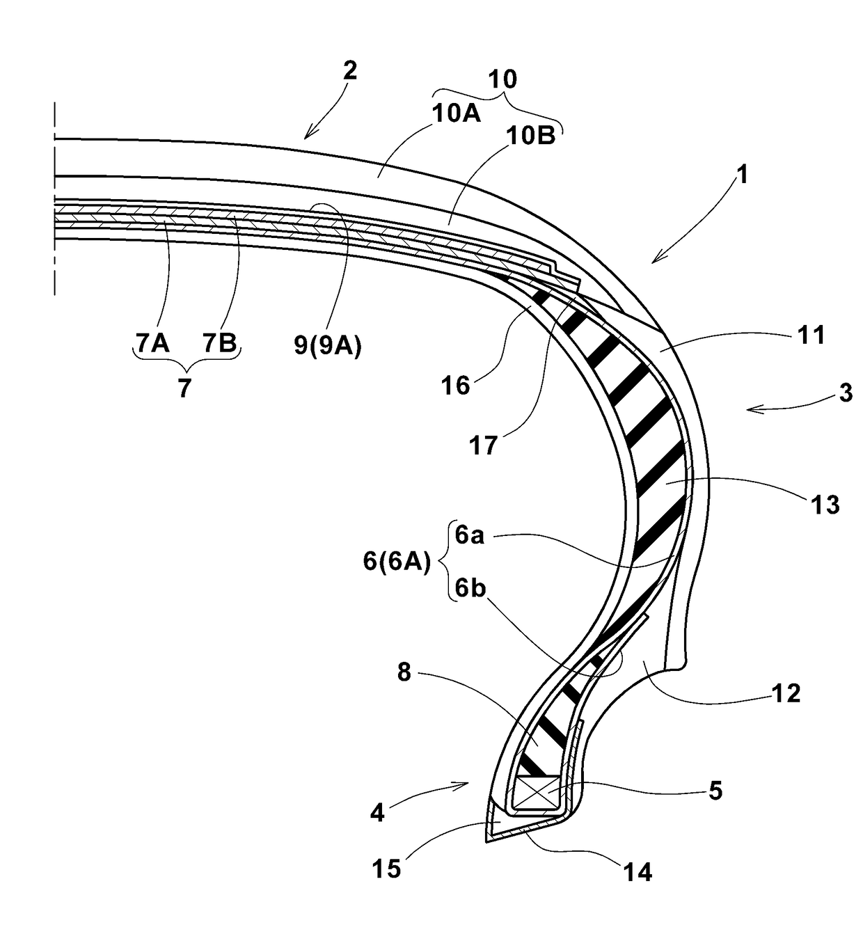 Rubber compound for tires, pneumatic tire, and an airless tire