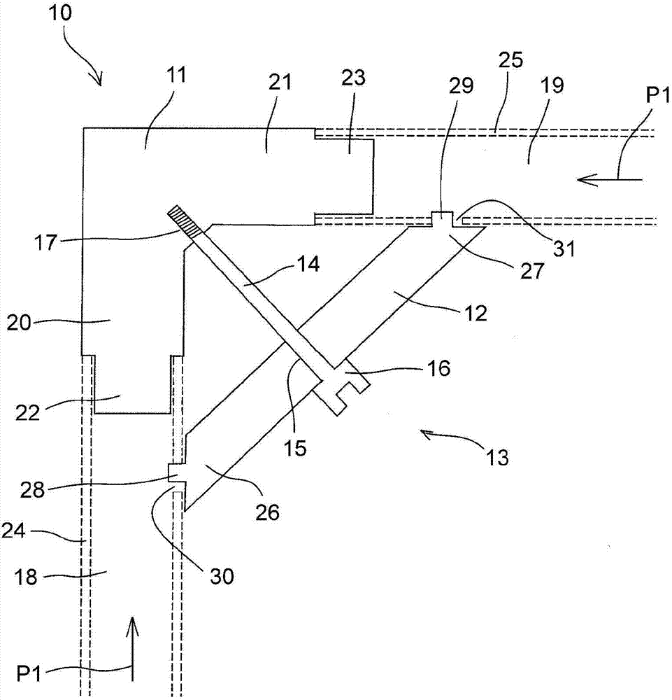 Corner connector for rod-shaped profile elements