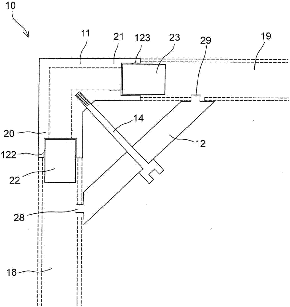 Corner connector for rod-shaped profile elements