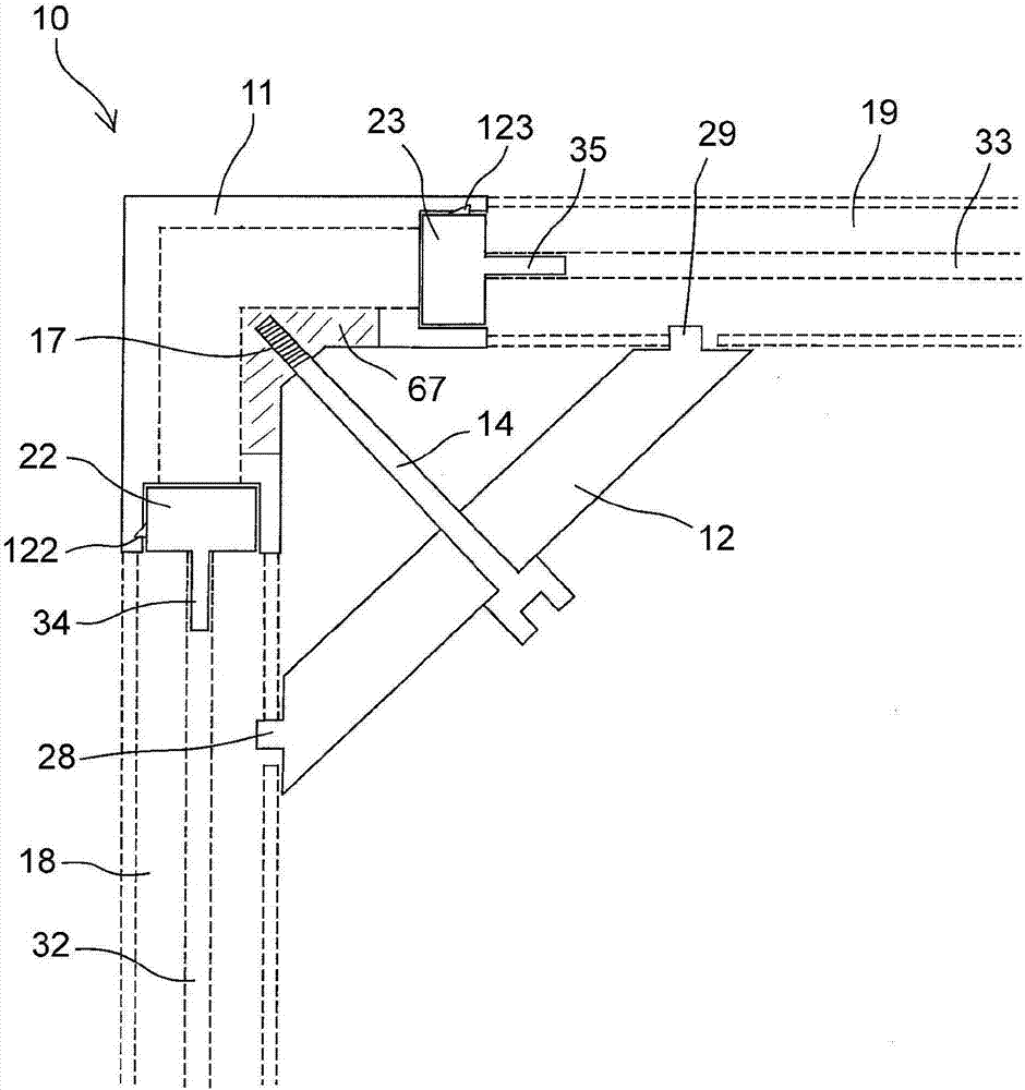 Corner connector for rod-shaped profile elements