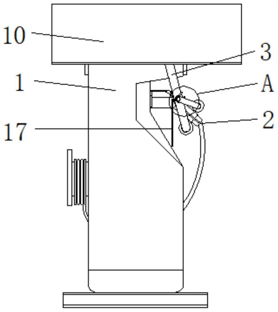 Self-circuit-breaking structure for automobile charging pile and circuit breaking method of self-circuit-breaking structure