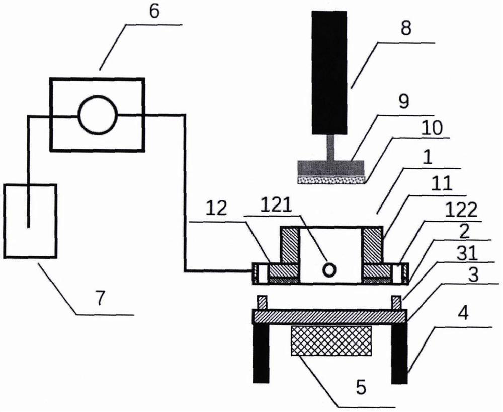 Device for detecting liquid absorption performance of paper pulp molding material