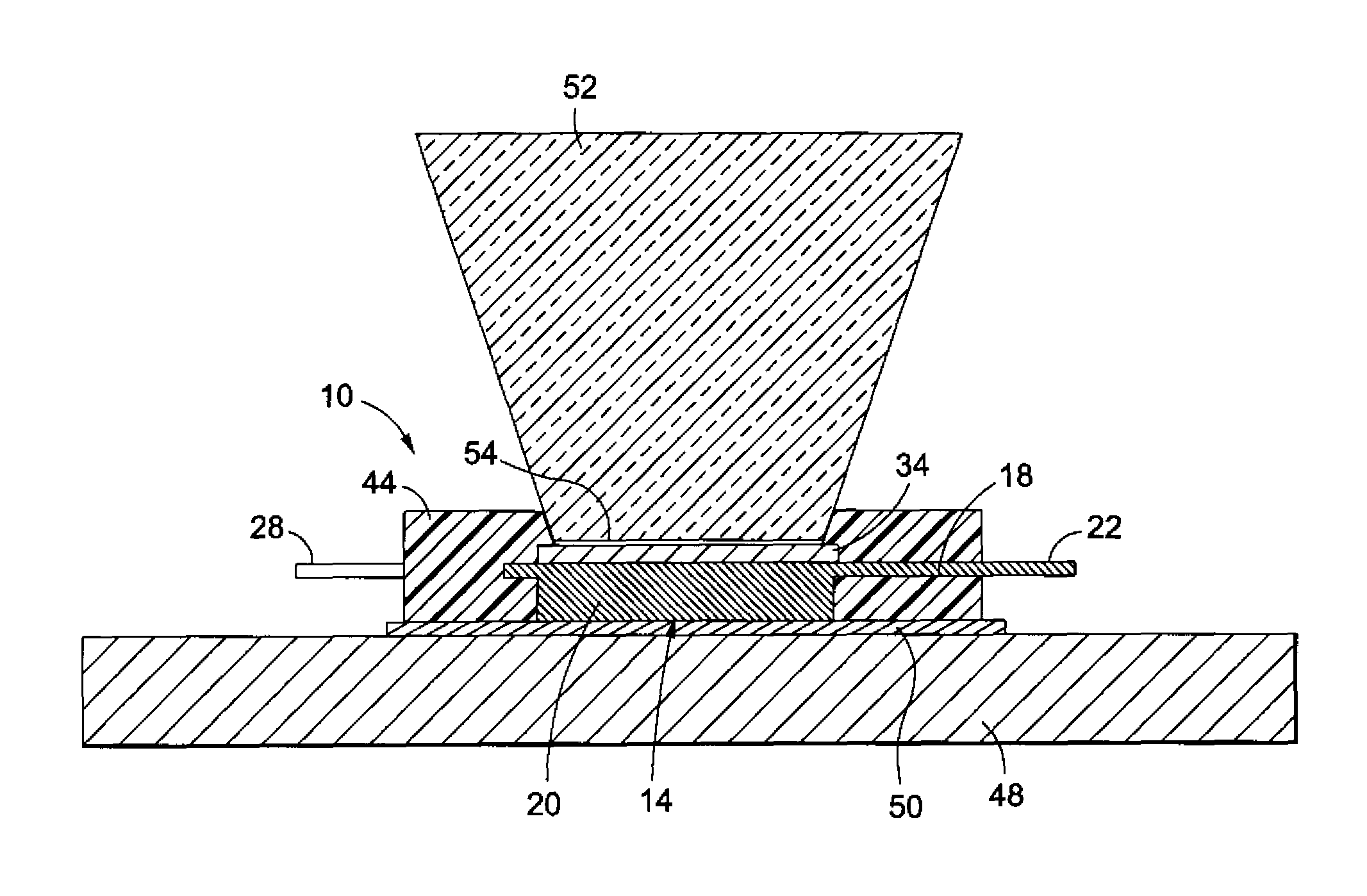 Leadframe structure for concentrated photovoltaic receiver package