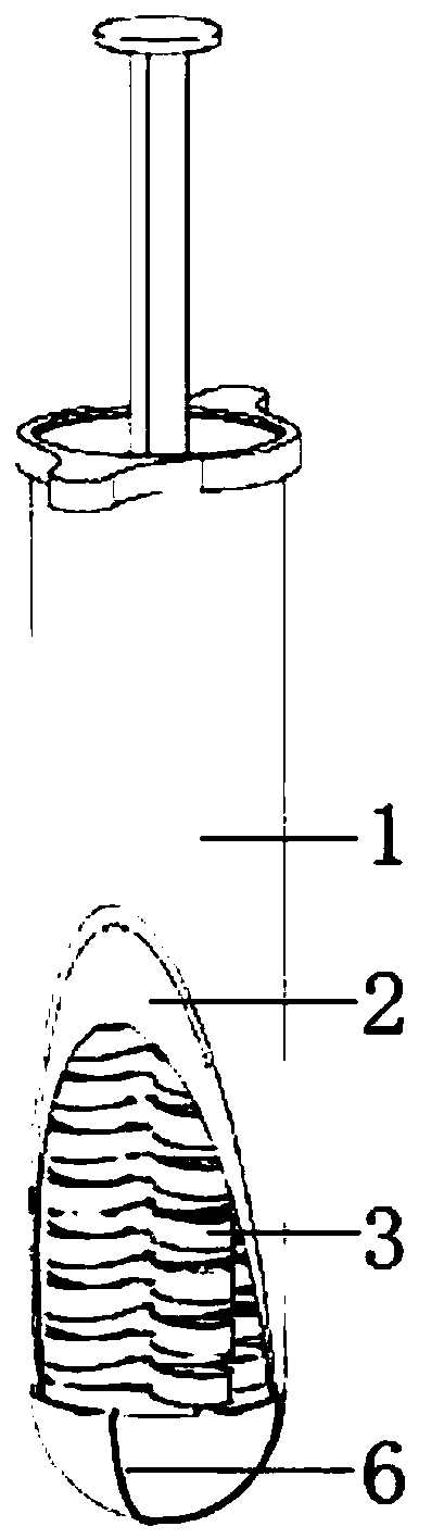 Helical elastic plate hemostatic structure and injection type helical elastic plate hemostatic device