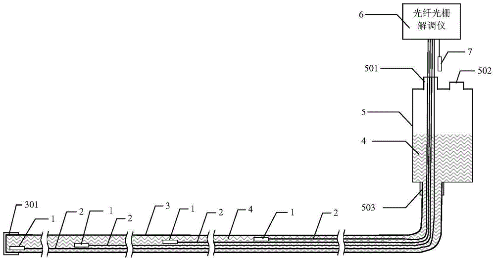 Integrated settlement monitoring apparatus based on optical fiber F-P cavity pressure sensor