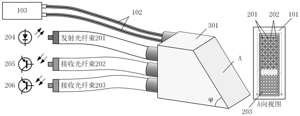 Composite aircraft icing detector and icing thickness measuring method