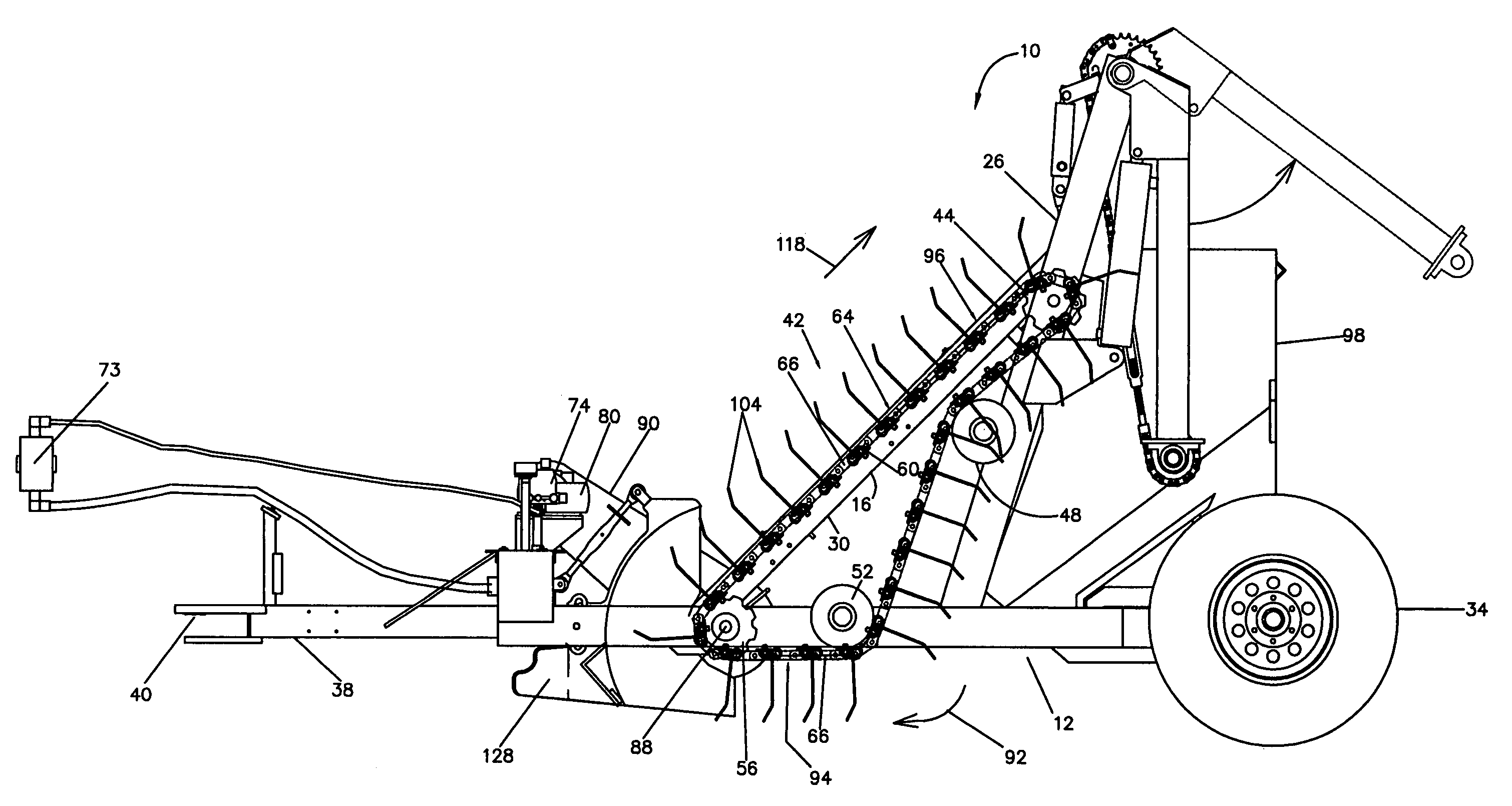 Tine raking device