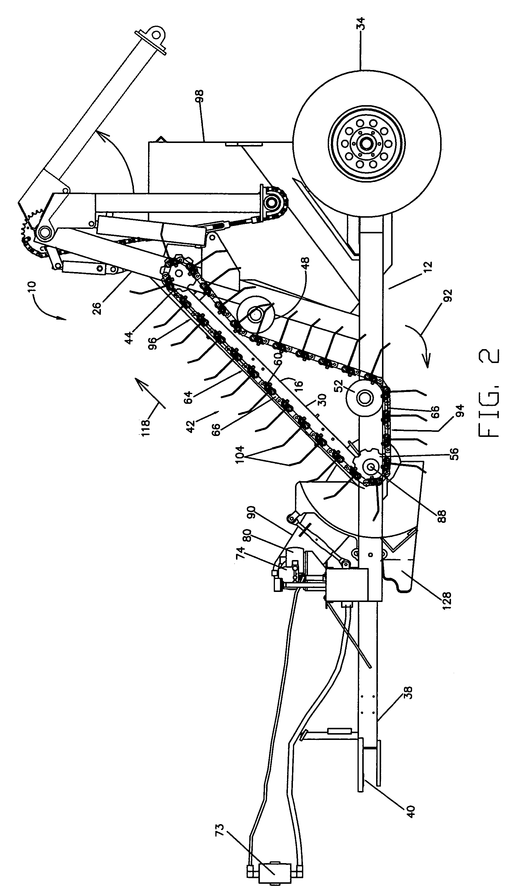 Tine raking device