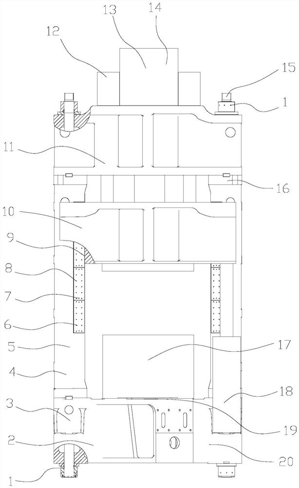 A double-column free forging hydraulic unit