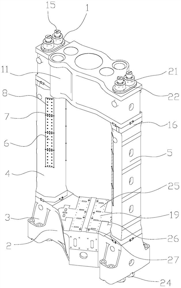 A double-column free forging hydraulic unit