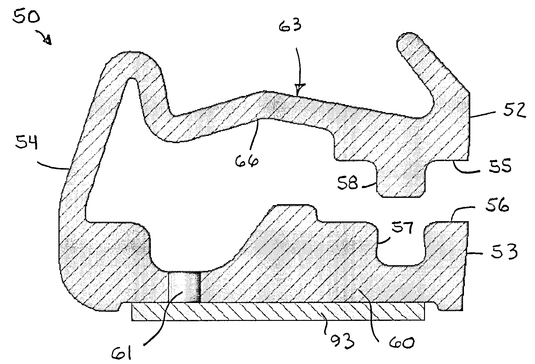 Supported hollow seal