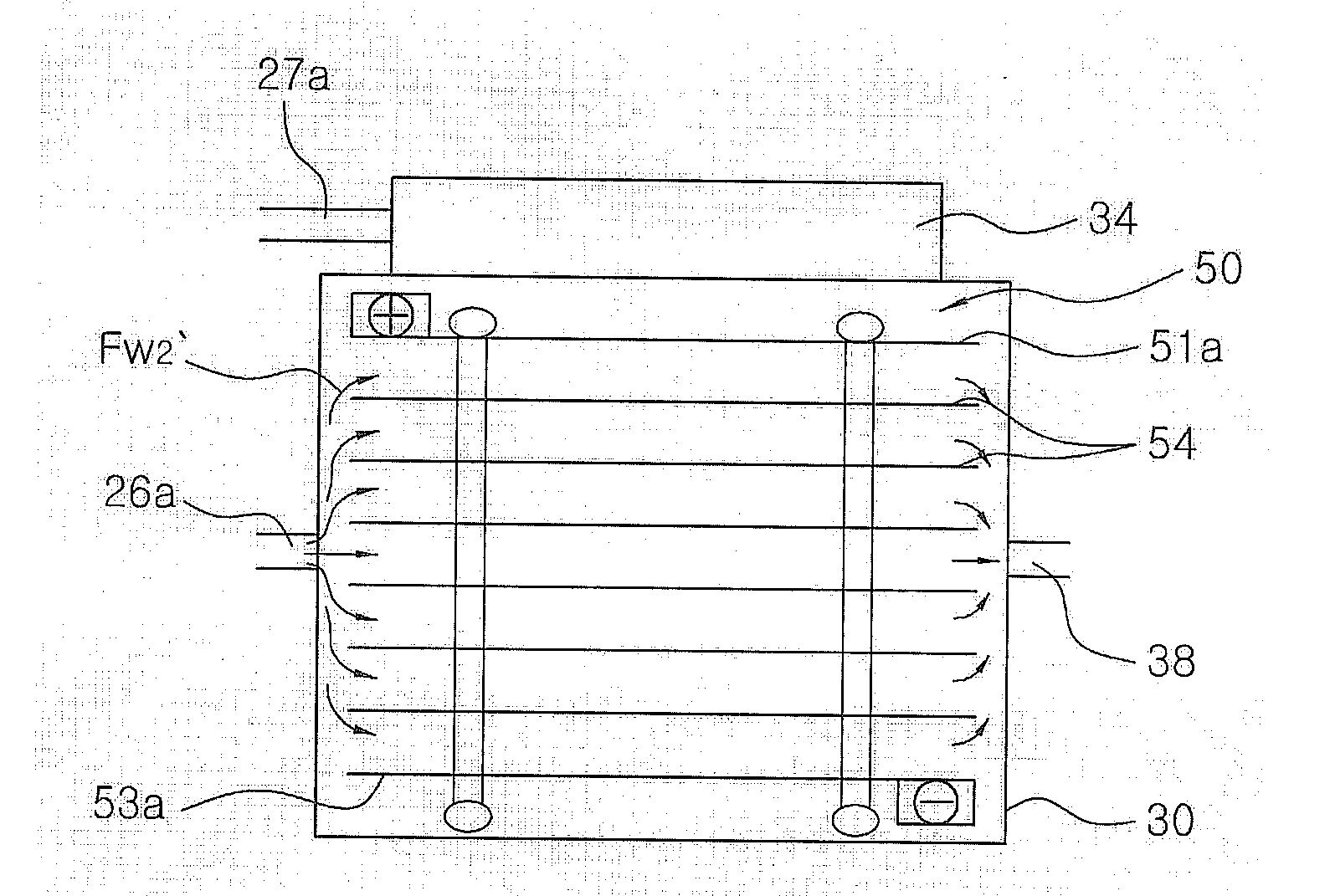 Electro-chemical water processing apparatus and method thereof