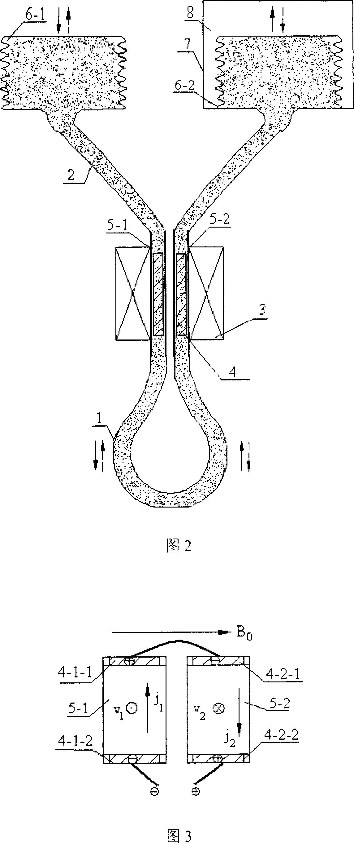 Direct electricity generation unit device of single tube double way liquid-state metal magnetic fluid wave energy