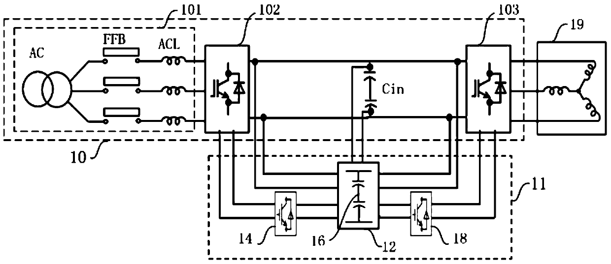 Elevator energy accumulation control device and method