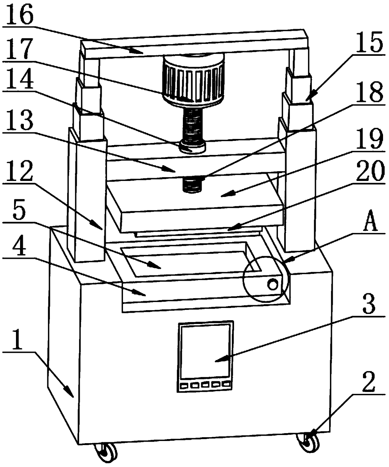 Molding press for rubber-surface plastic shoes