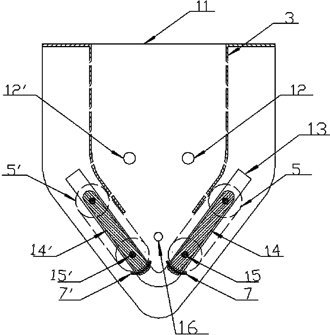 Mixed powder quantitative conveying and paving device