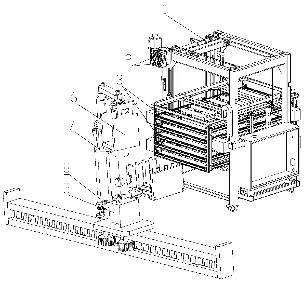 Intelligent three-dimensional warehouse capable of realizing automatic storage