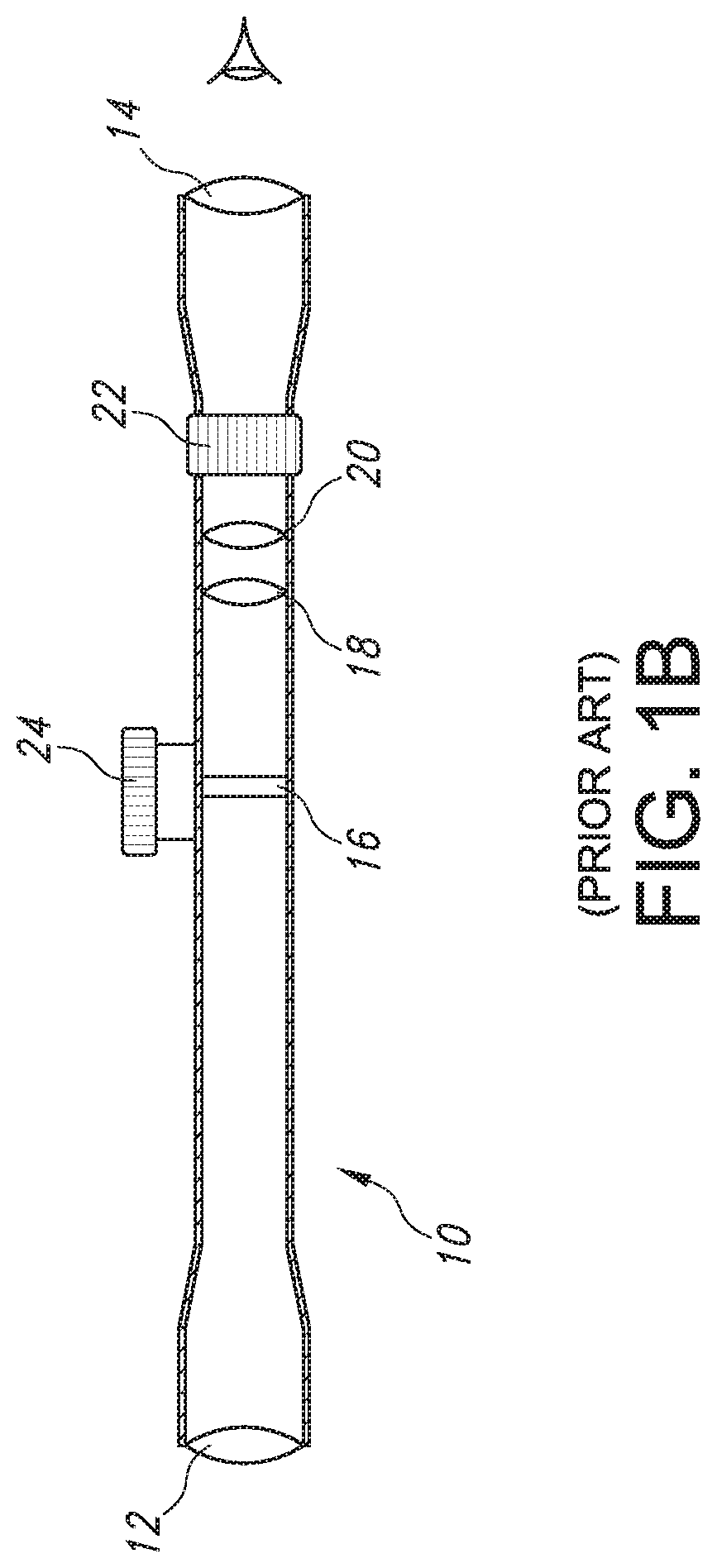 Range-finding and compensating scope with ballistic effect compensating reticle, aim compensation method and adaptive method for compensating for variations in ammunition or variations in atmospheric conditions