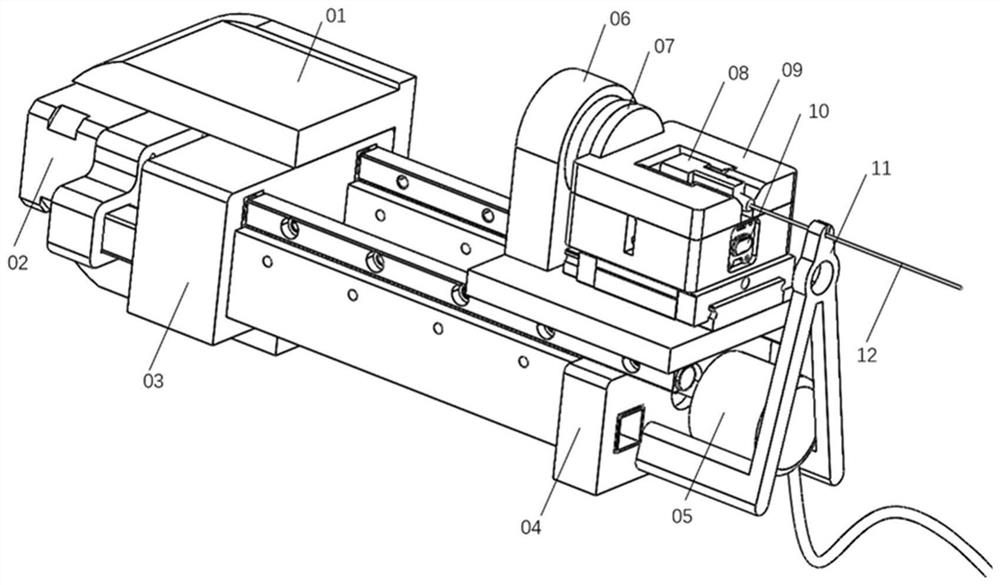 Tail end puncture execution device of medical surgical robot