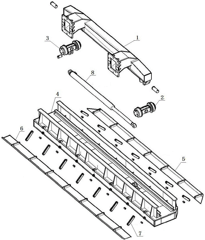 Novel walking type chassis crawler shoe structure