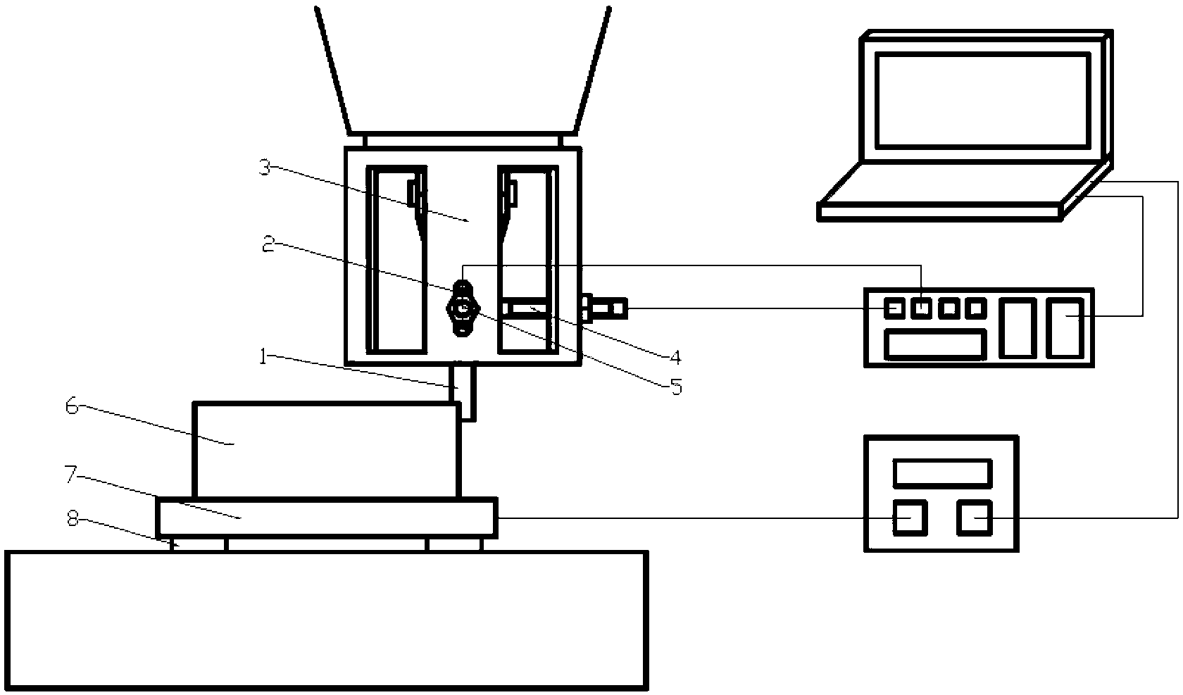 Testing device of machine tool spindle dynamics of numerically-controlled machine tool in cutting state