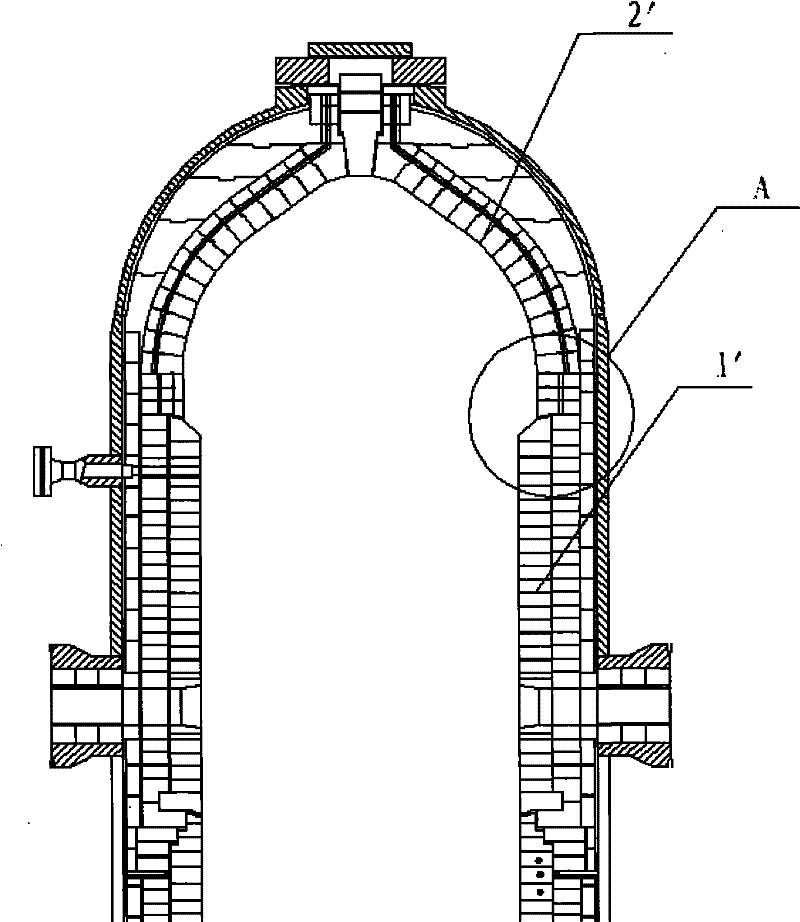 A kind of coal-water slurry gasifier vault