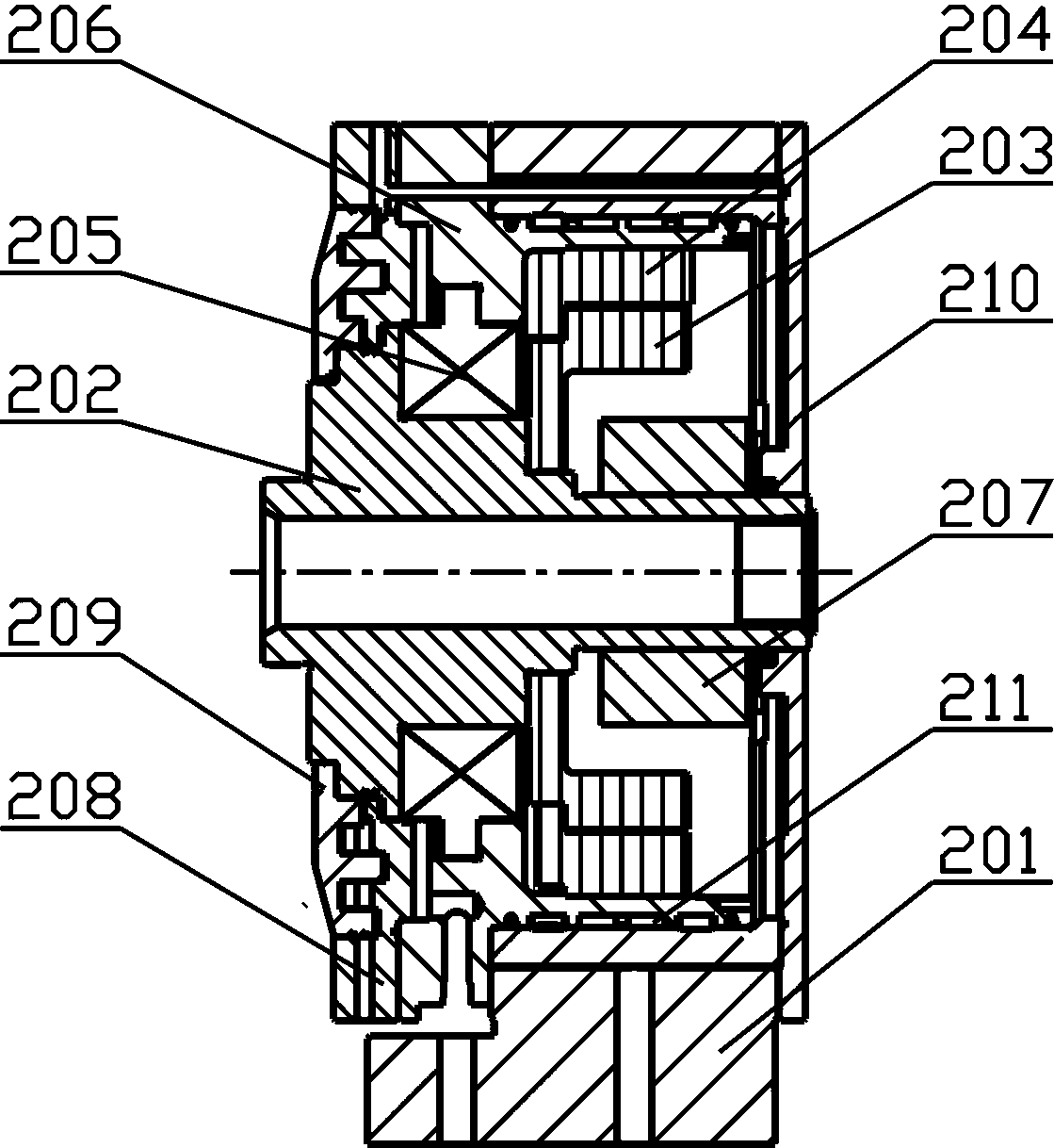 A dual-axis CNC rotary table driven by inclined axes and dual motors