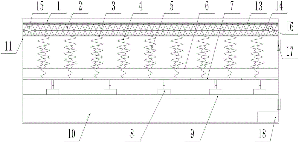 Elastic adjustable mattress having antibacterial and mite-removing functions