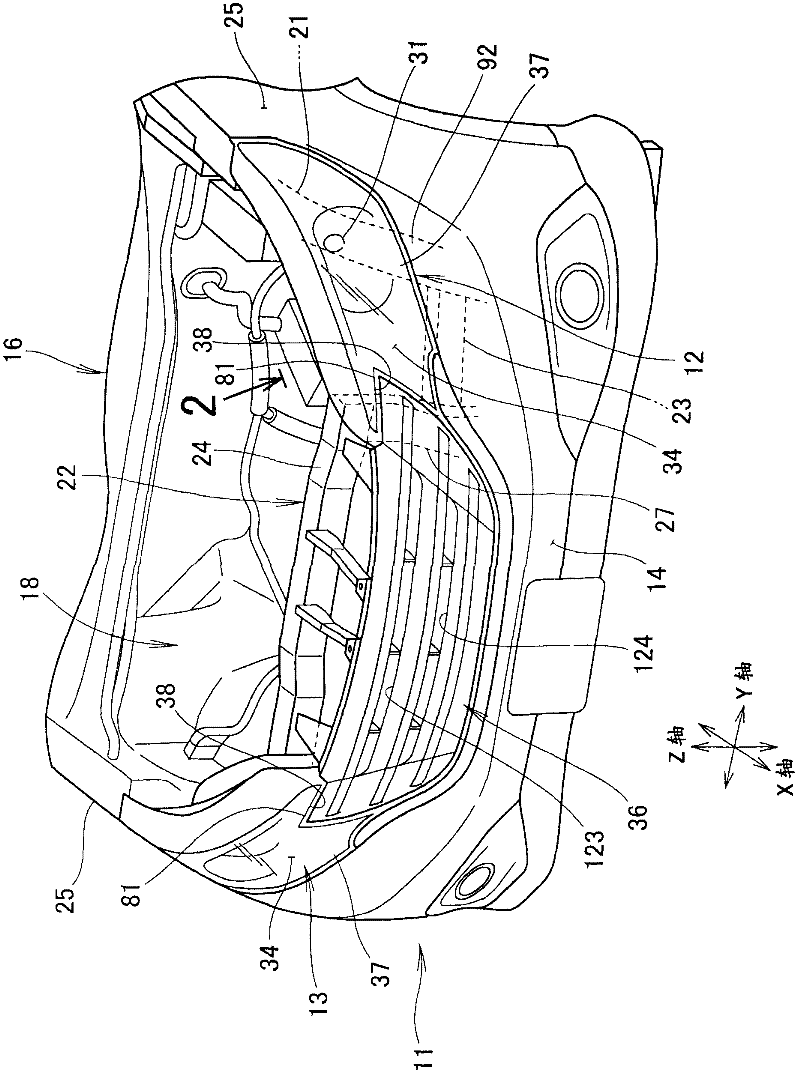 Front structure of vehicle