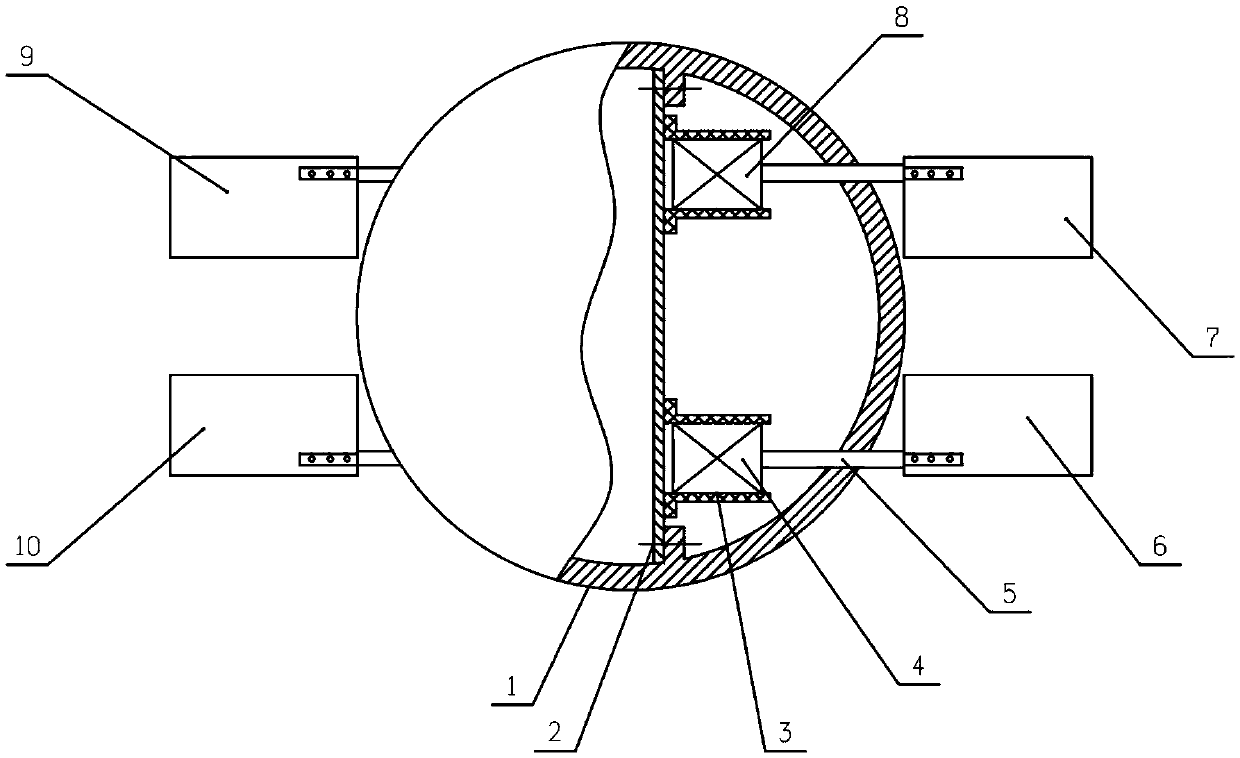 Underwater double-flapping-wing propeller