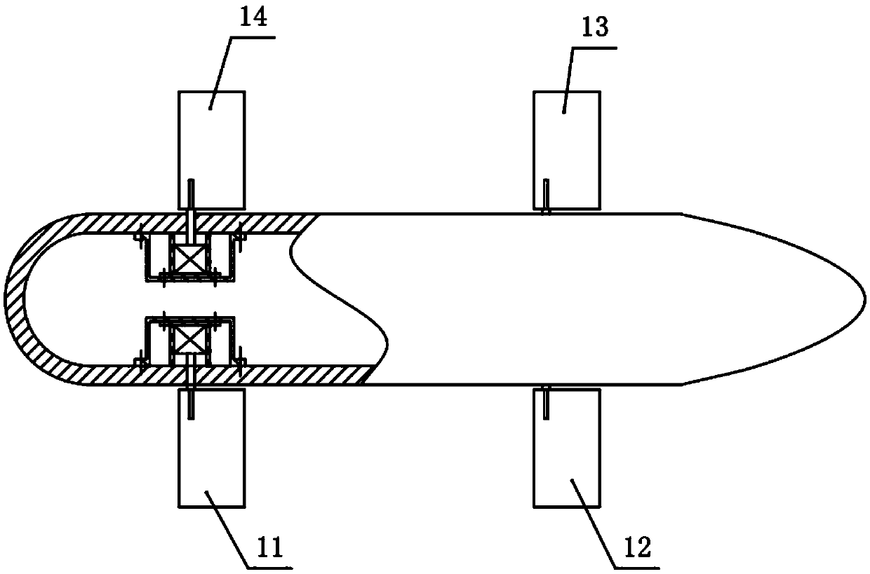 Underwater double-flapping-wing propeller