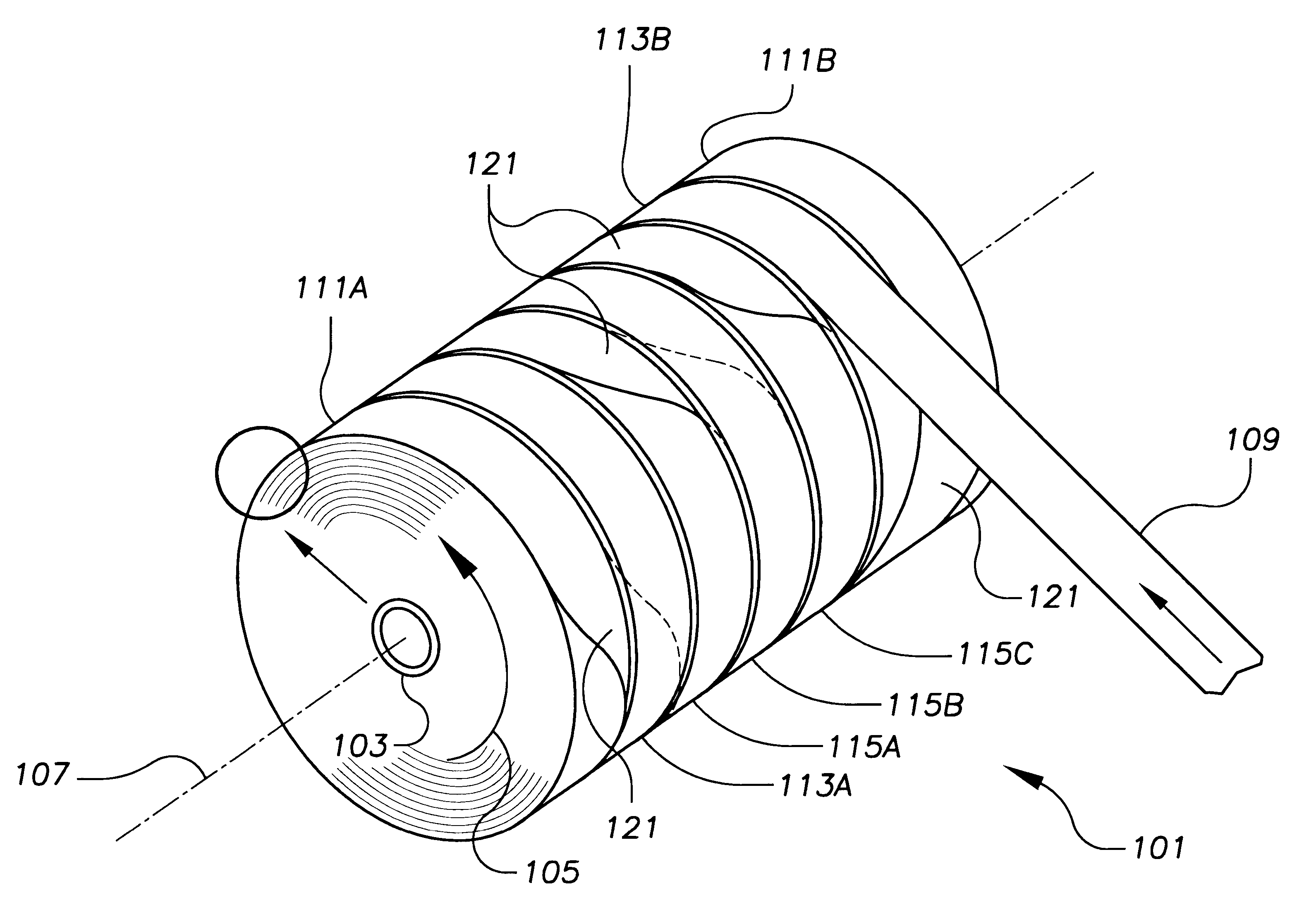 Multi-roll segment package for plastic tape