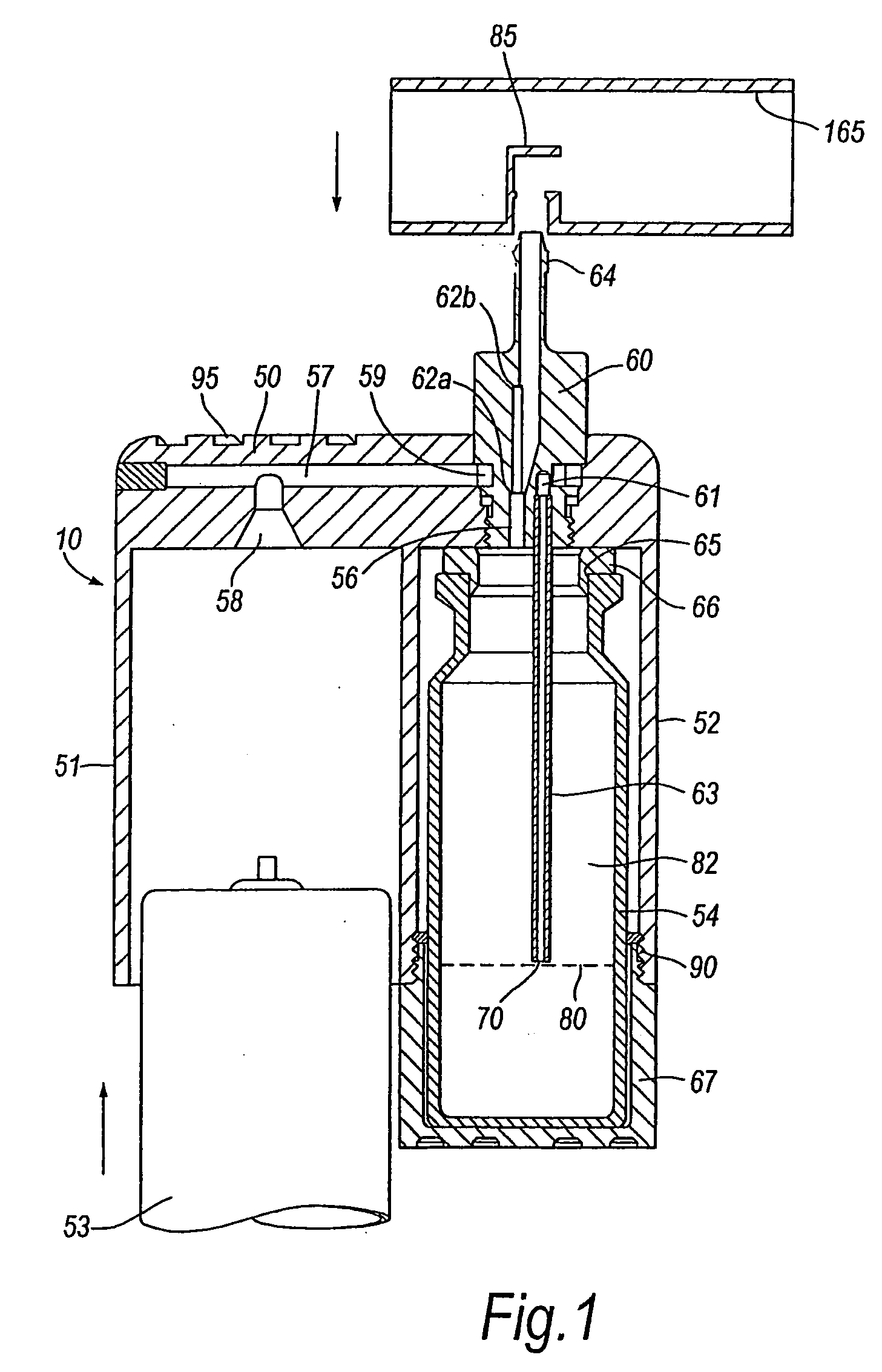 Delivery device for a powder aerosol