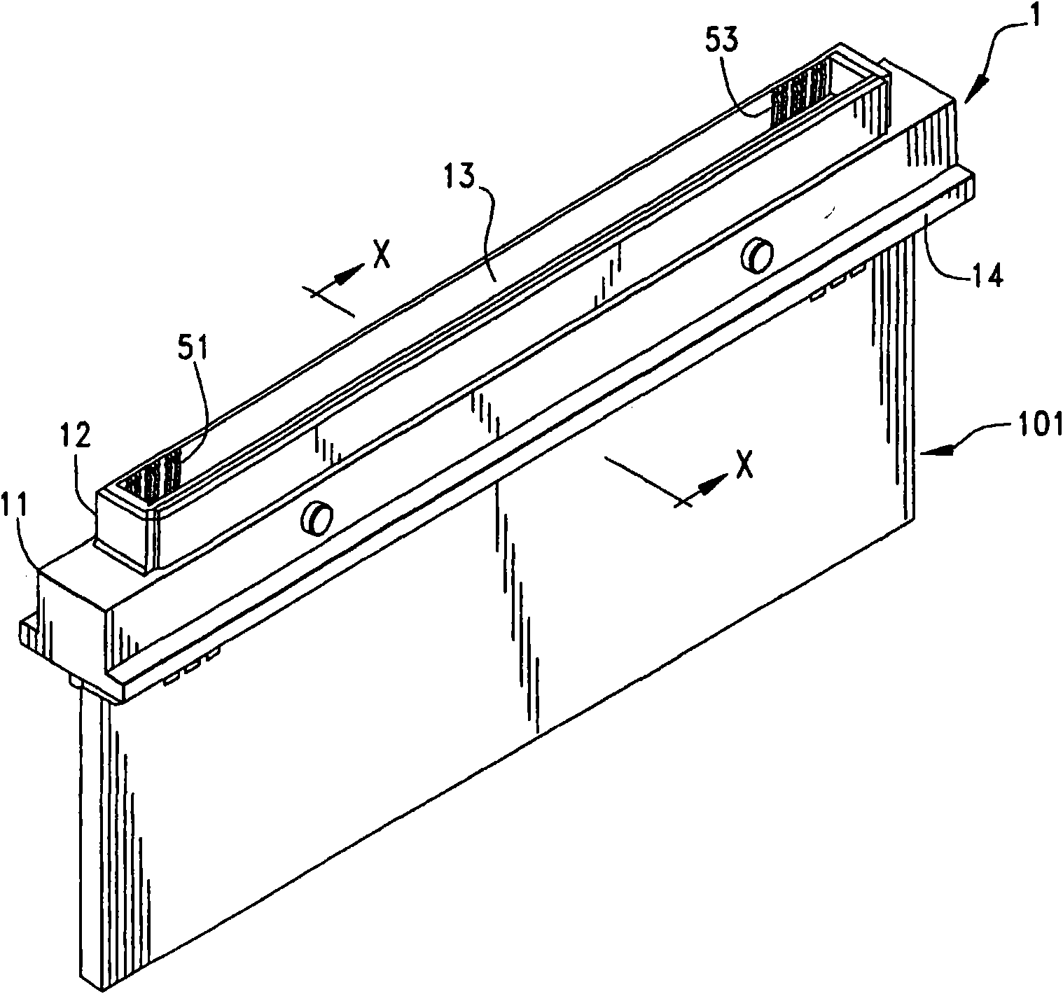 Edge connector with preload caps