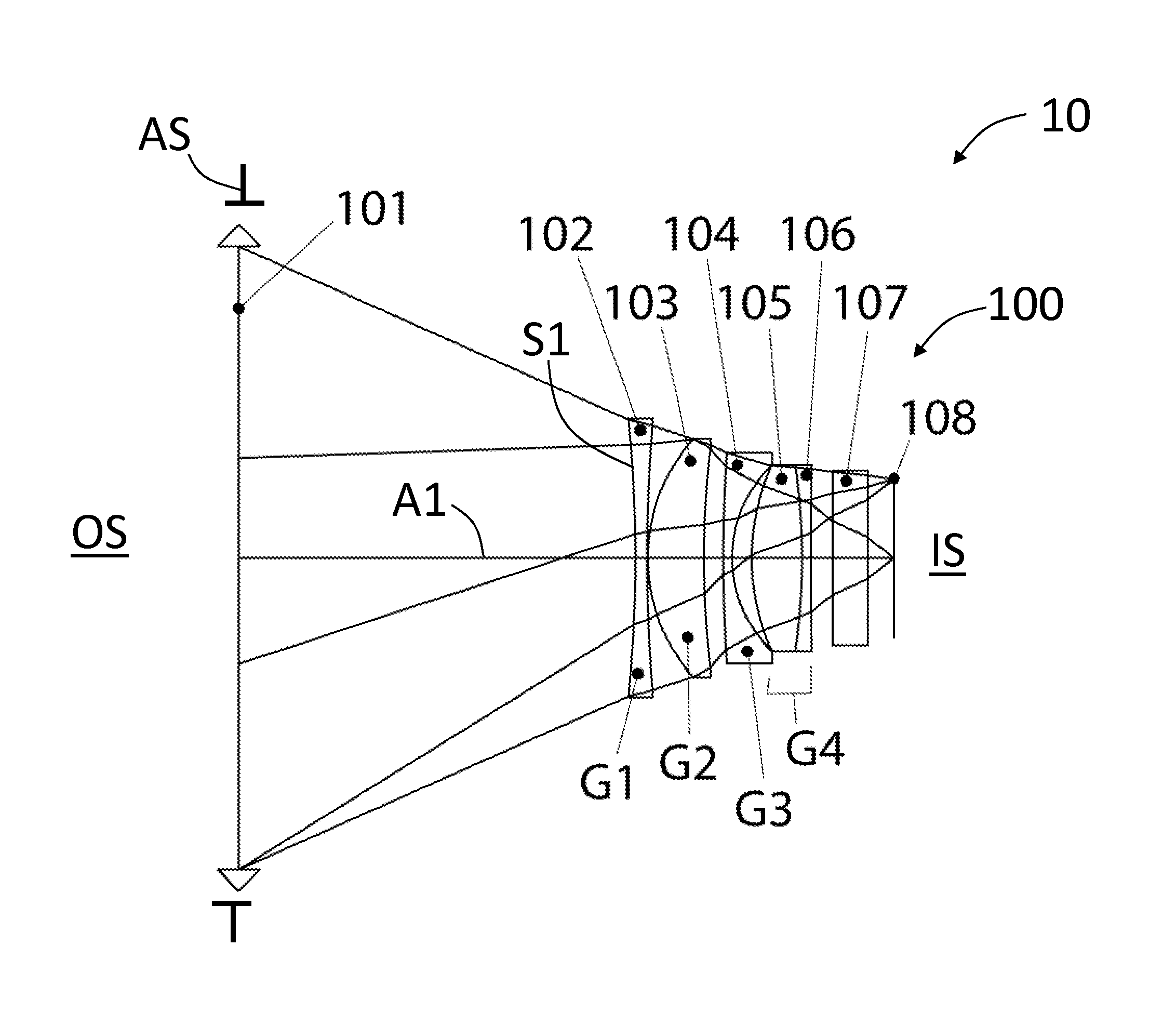 Optical attachment for reducing the focal length of an objective lens