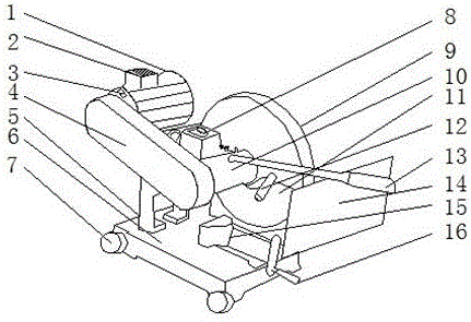 Movable cutting machine achieving positioning through laser lamp