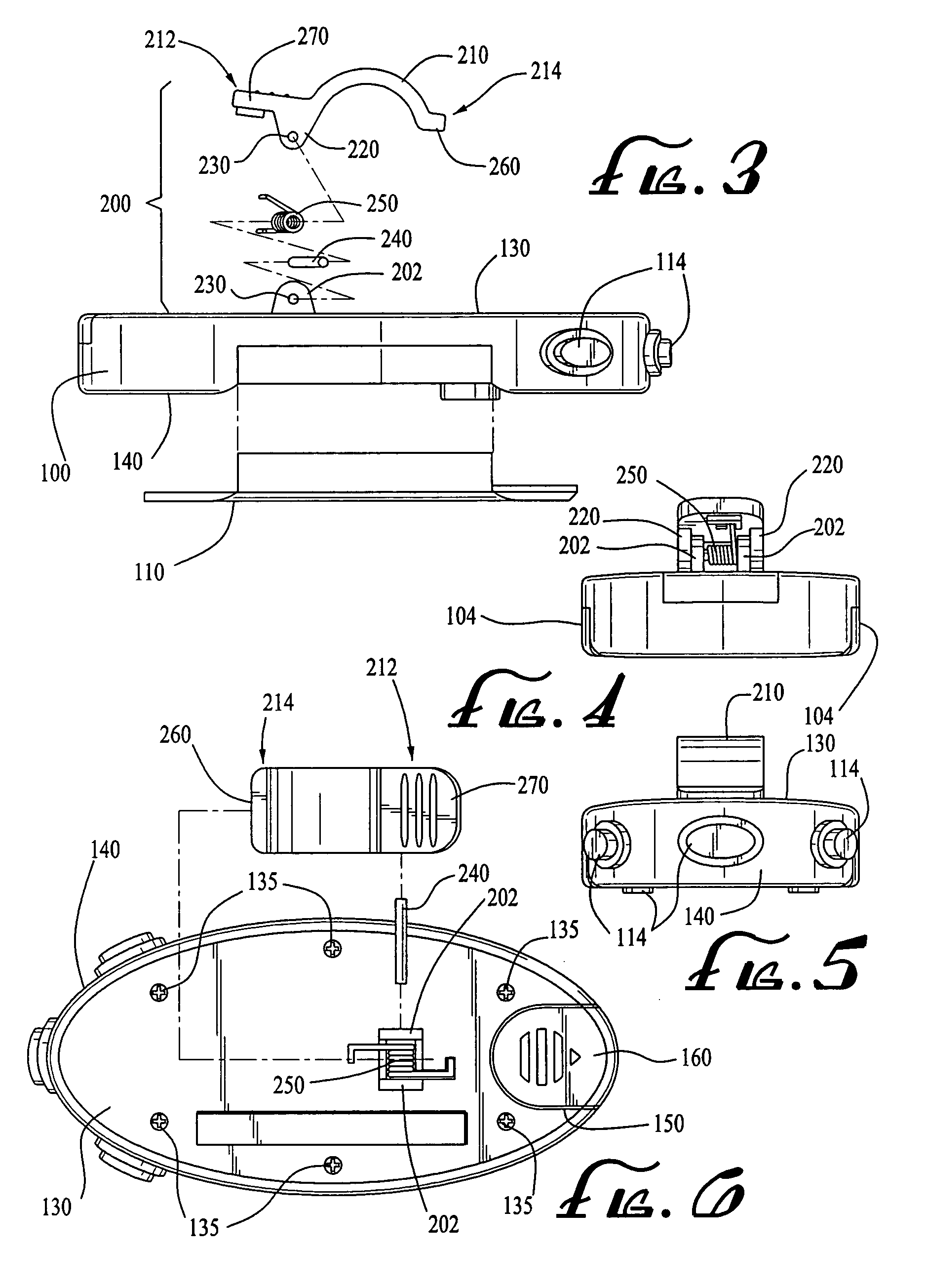 Handheld electric device with a substantially semicircular spring clip assembly and an advertising method