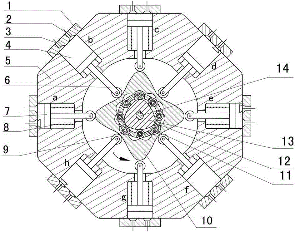 Arbitrary-tooth difference rolling transmission internal combustion engine