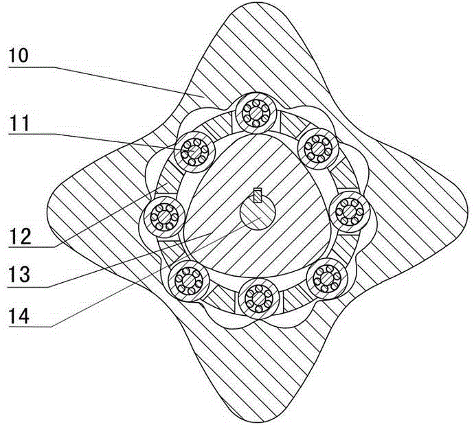 Arbitrary-tooth difference rolling transmission internal combustion engine