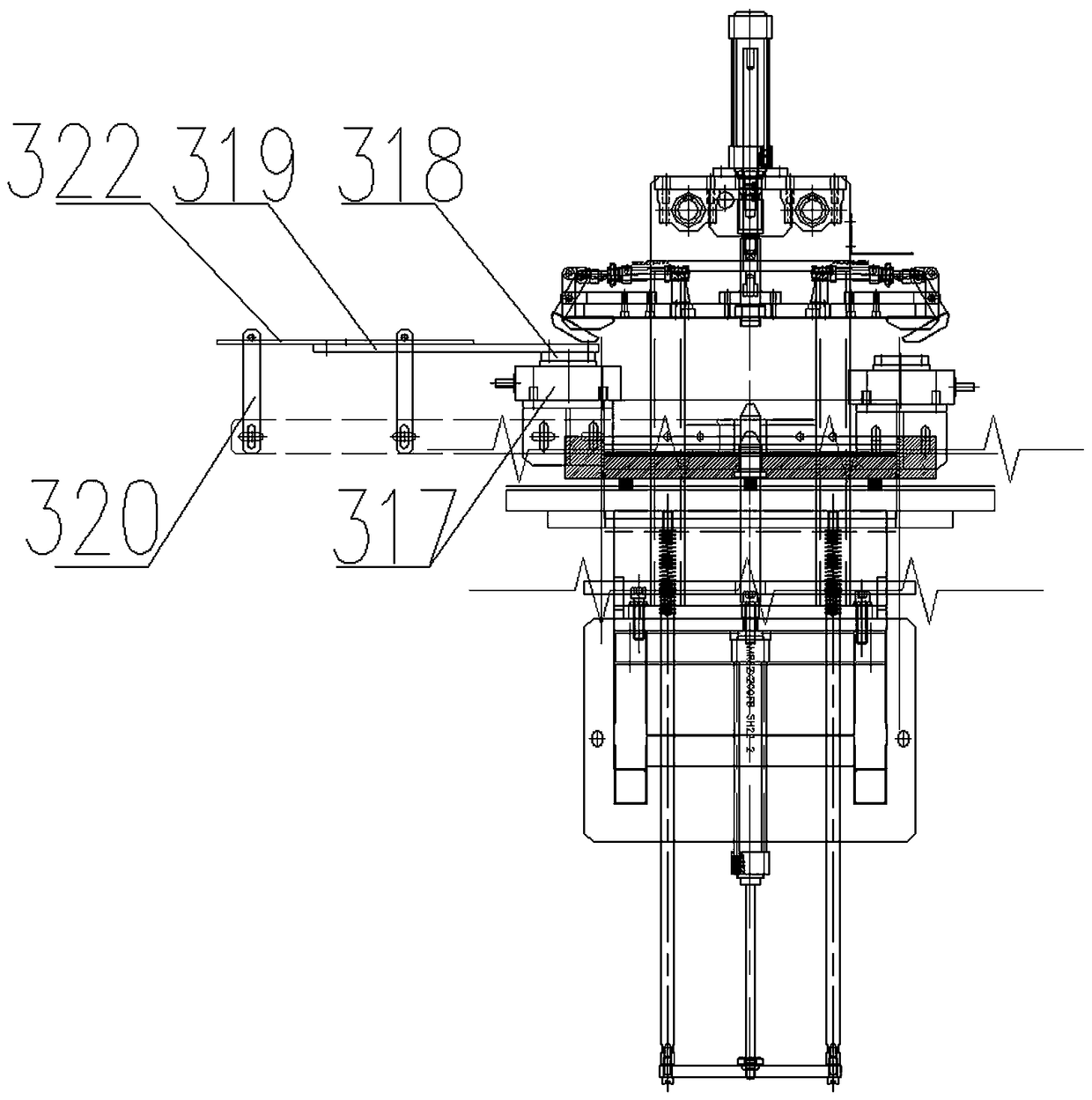 Grinding wheel partition and mesh integrated picking and releasing claw