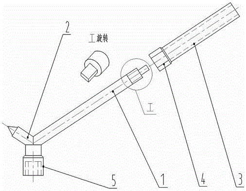 Y-shaped combined wrench for automobile